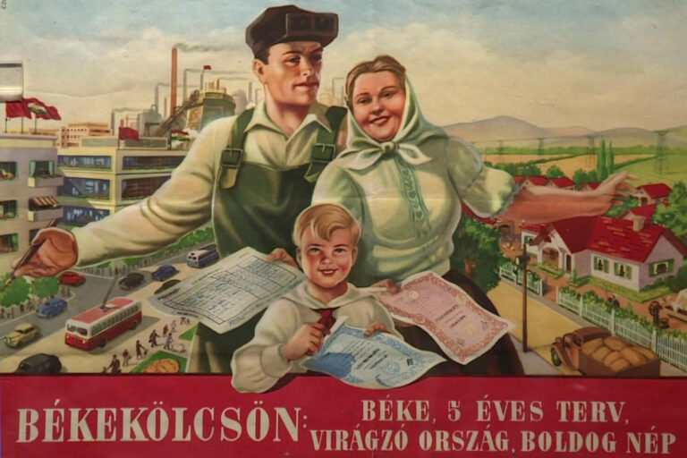 Peace loan, peace, 5-year plan... poster by István Czeglédi.