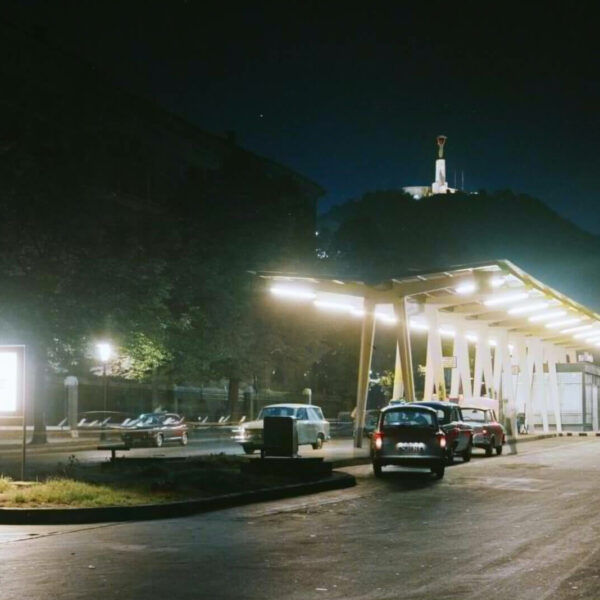Magyarország, 1966. Budapest XI. Műegyetem rakpart, benzinkút. - Kép forrása: Fortepan 252289 / FŐMTERV / Domonkos Endre